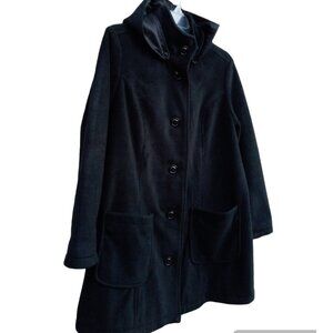 Woman Within fleece black coat sz 18W